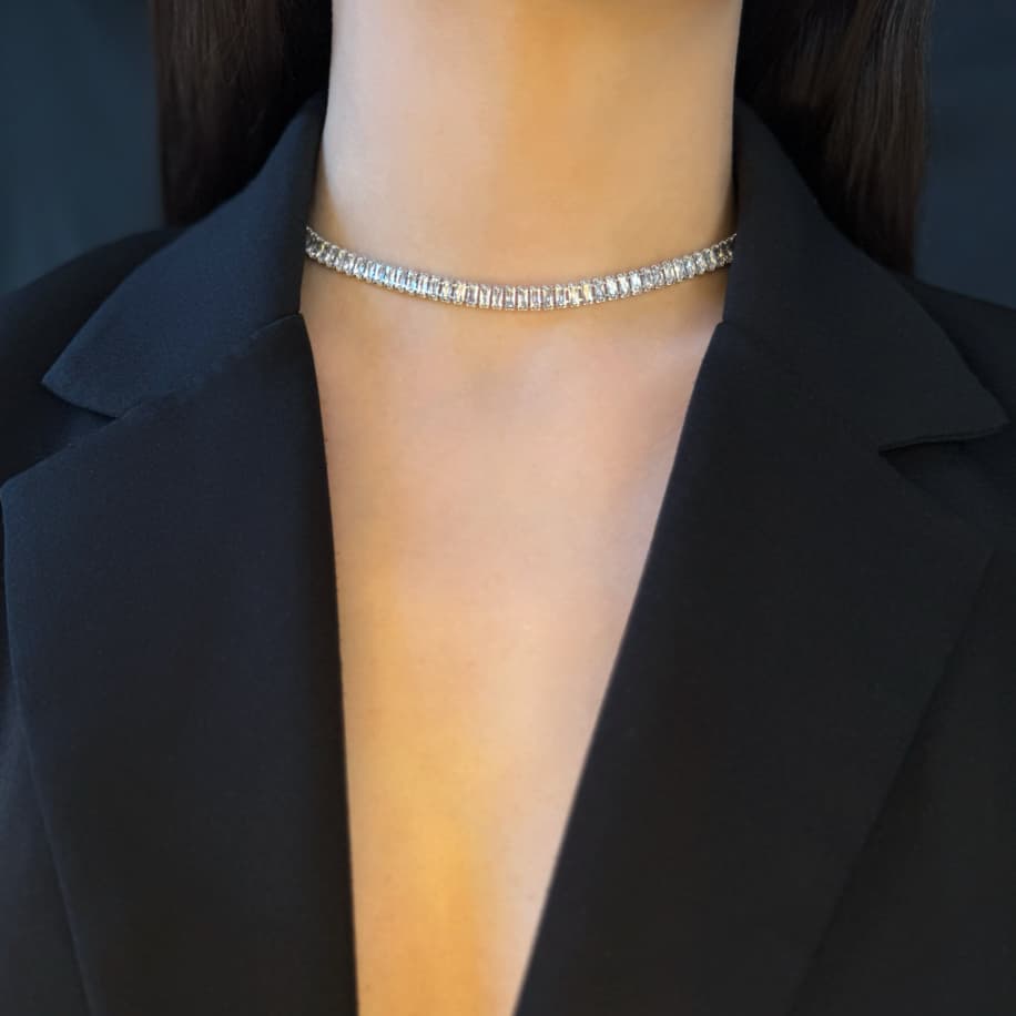 Hiléra Su Yolu Zircon Choker Necklace