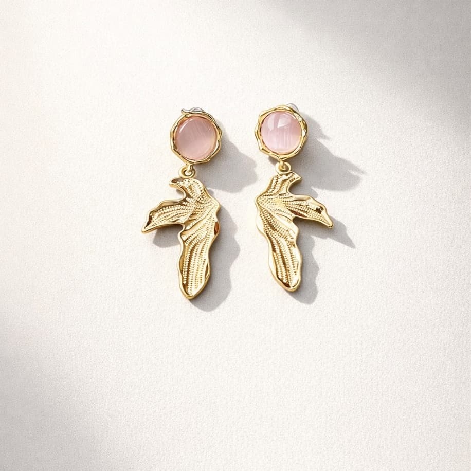 Hiléra Rose Wing Küpe