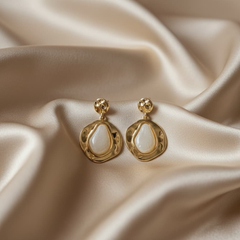 Hiléra Golden Drop Küpe